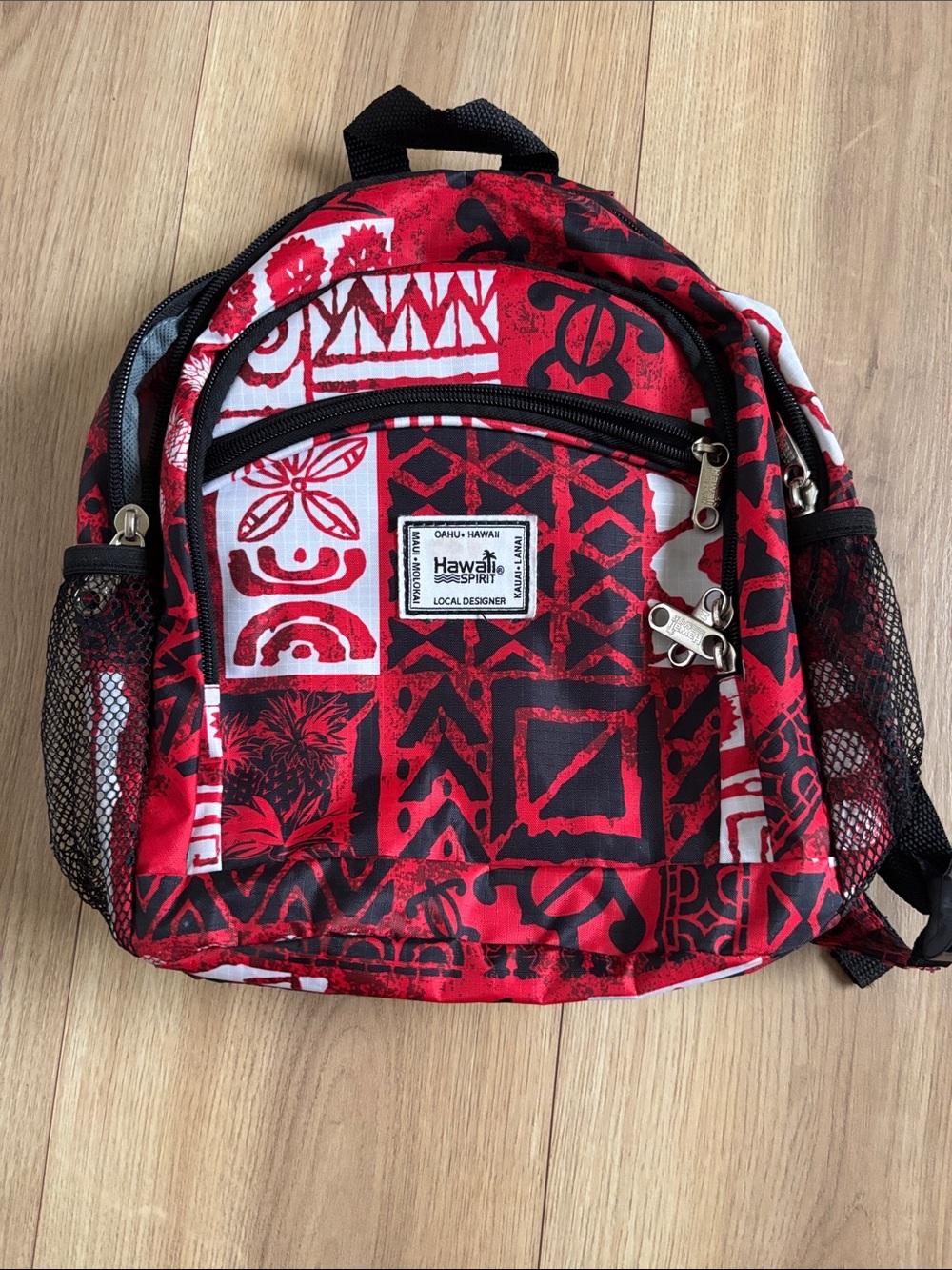 Red Pattern Kids Backpack